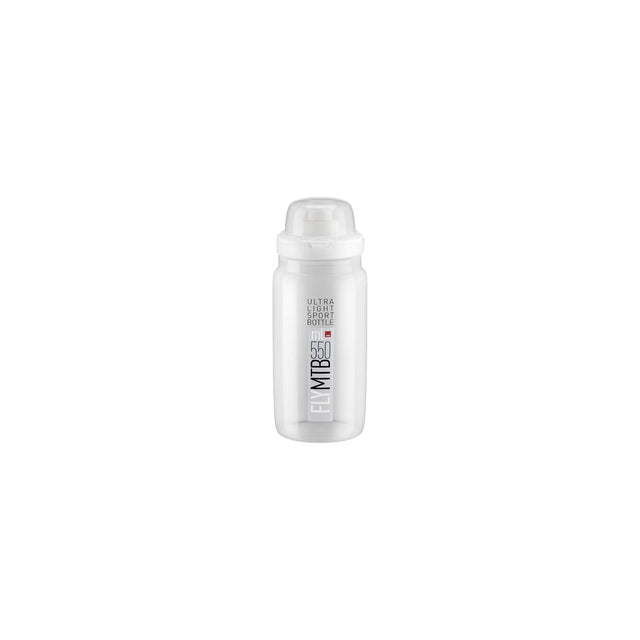 Elite Fly MTB Water Bottle - 550ml Clear / Grey