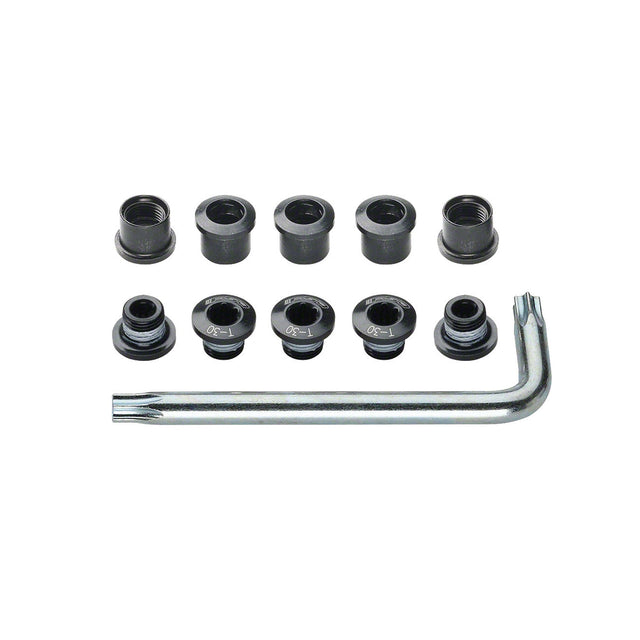FSA Torx T - 30 Alloy Chainring Bolt Kit - Double Black