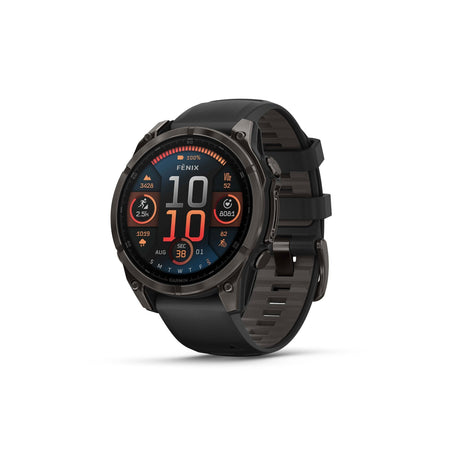 Garmin Fenix 8 AMOLED Sapphire Smartwatch Carbon Grey Titanium / Black Band
