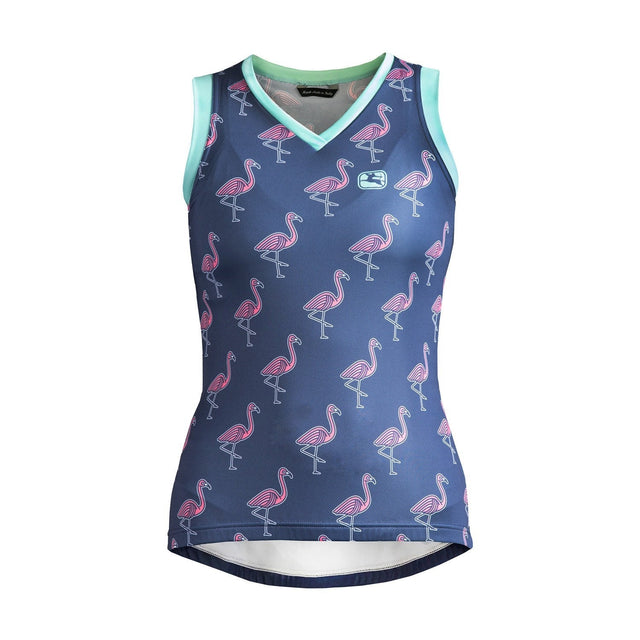 Giordana Arts Flamingo Sleeveless Jersey Blue / Pink