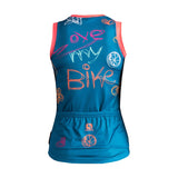 Giordana Arts Love Sleeveless Jersey Blue / Multicolor