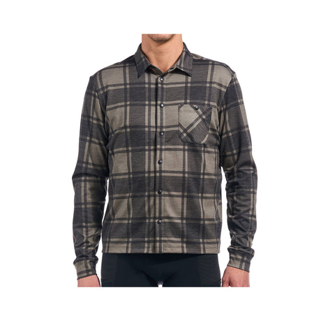 Giordana Beyond Gravel Wool Long Sleeve Shirt Olive