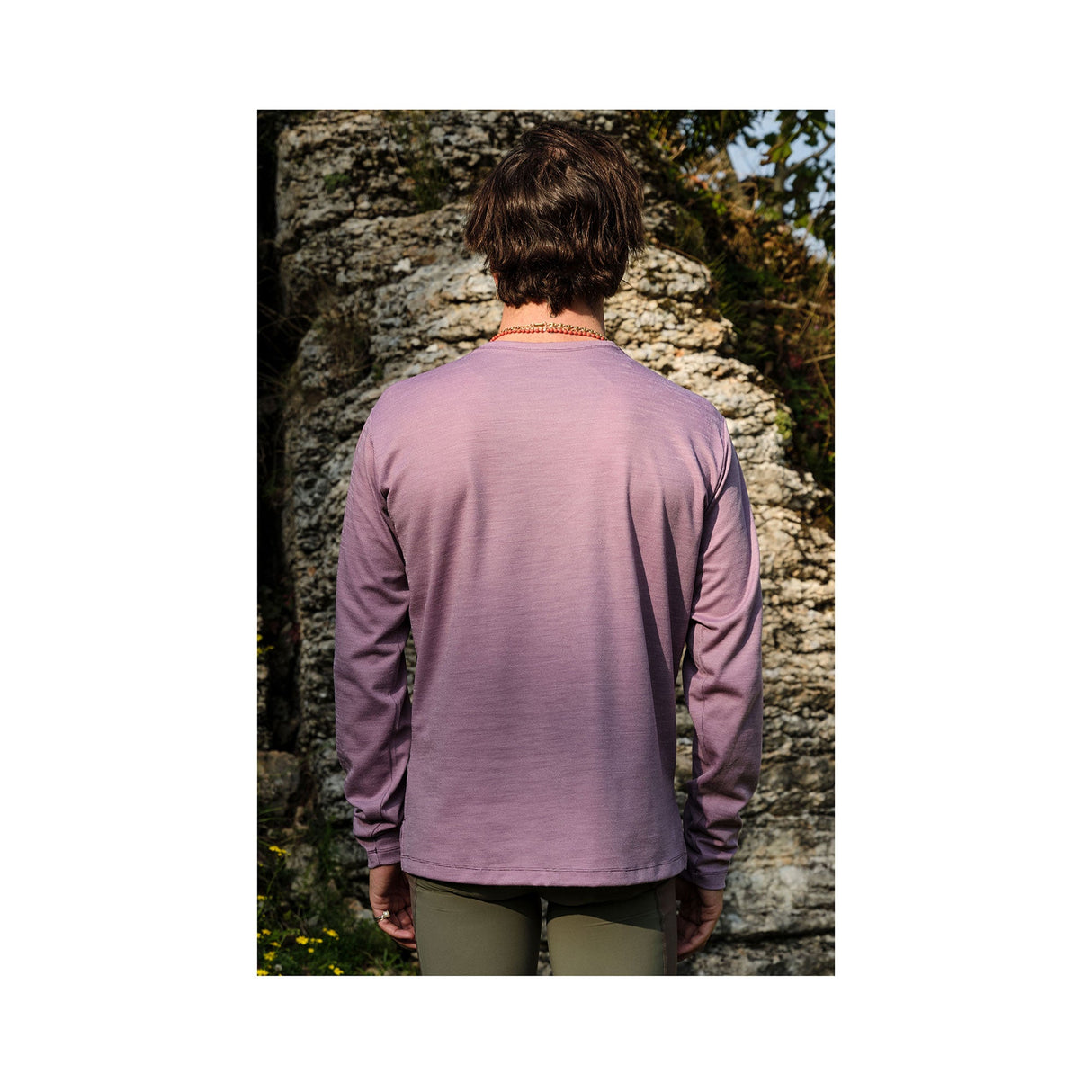 Giordana Beyond Gravel Wool Long Sleeve Tee Grapeade
