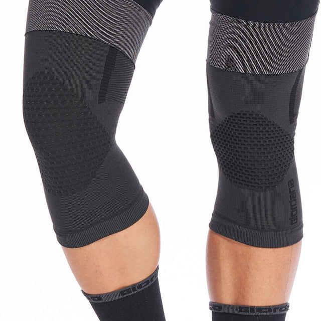 Giordana Heavyweight Knitted Dryarn Knee Warmers BLACK