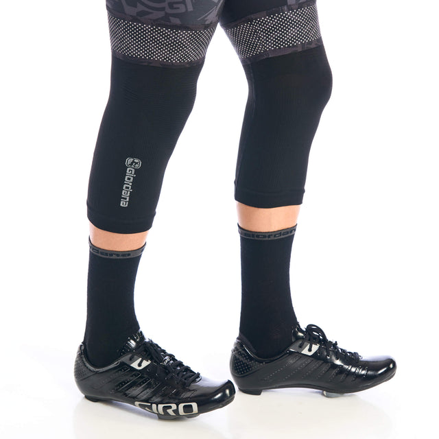 Giordana Knitted Dryarn Knee Warmers BLACK