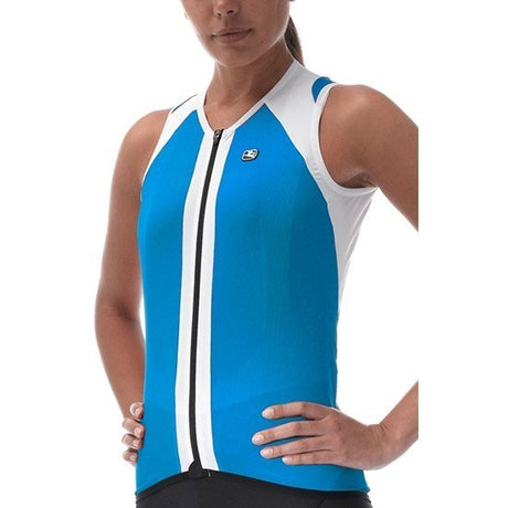 Giordana Laser Sleeveless Jersey Blue / White