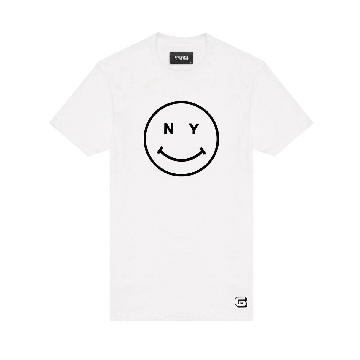 Giordana x Knowlita New York Smiley T-Shirt White
