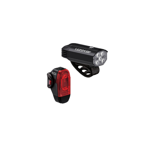 Lezyne Fusion Drive 500+ / KTV Drive Pro+ Pair Satin Black / Black