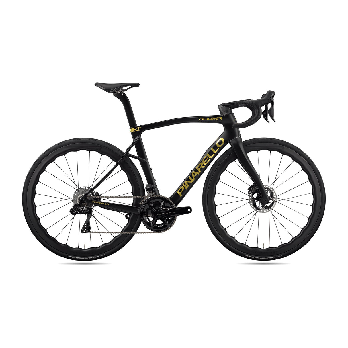 Pinarello Dogma X Red AXS Bike H122 Black Gold Matte