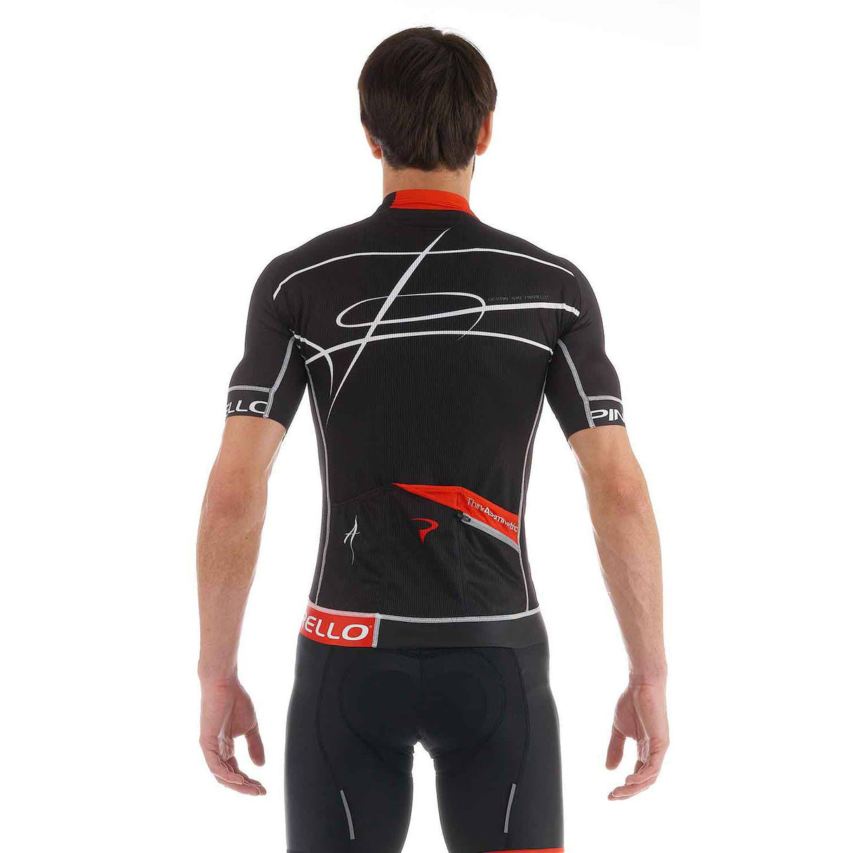 Pinarello Nani Tour Short Sleeve Jersey Black / Red / Silver