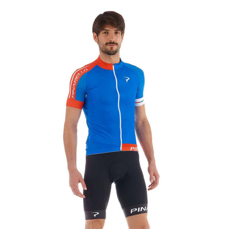 Pinarello Pista Short Sleeve Jersey Blue / Red / White