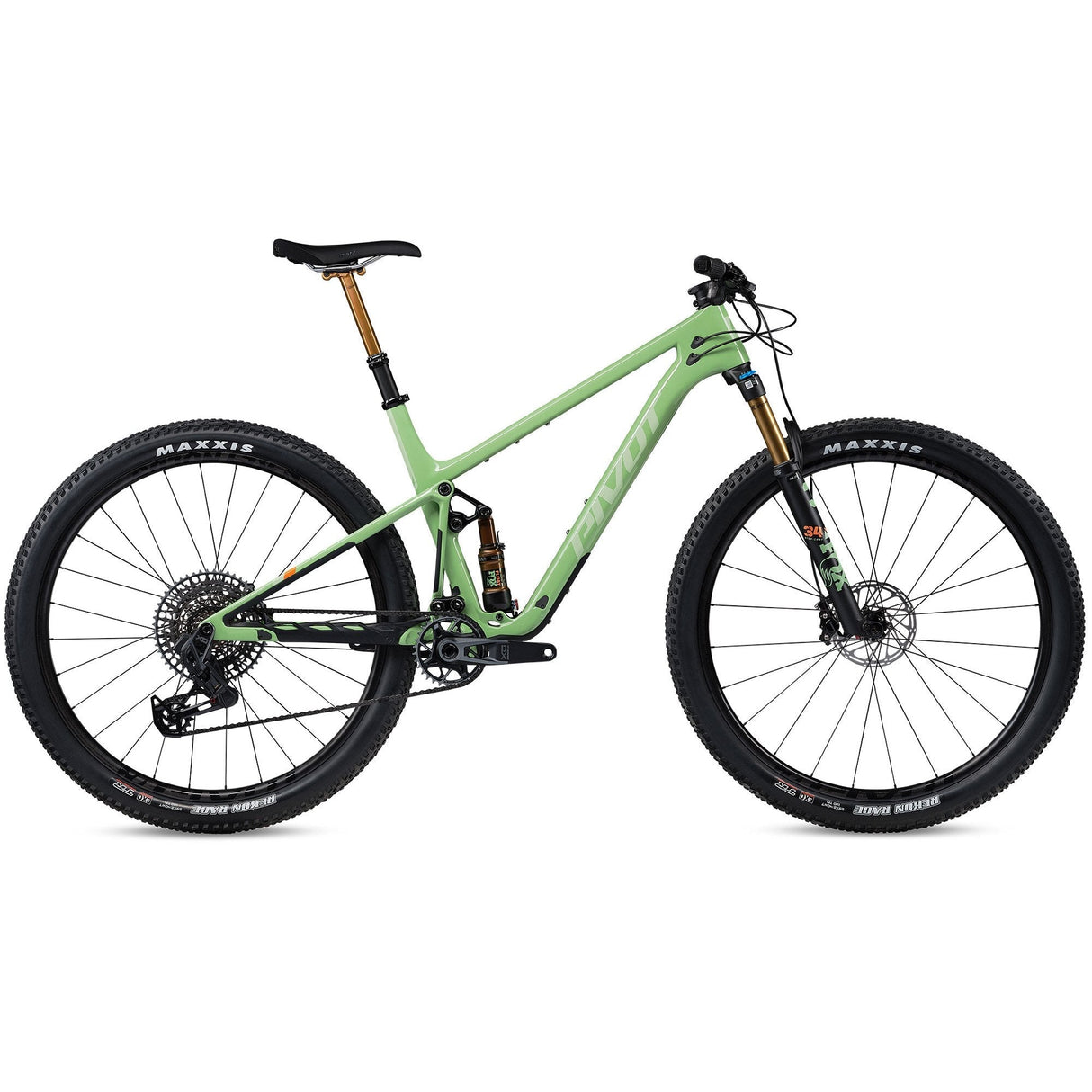 Pivot Mach 4 SL V3 Pro X0 Eagle Transmission w/Carbon Wheel Upgrade Sea Foam Green