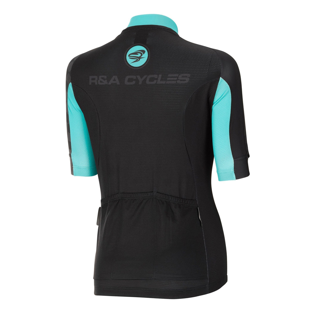 R&A Cycles ICONIC Short Sleeve Jersey Womens Black / Celeste