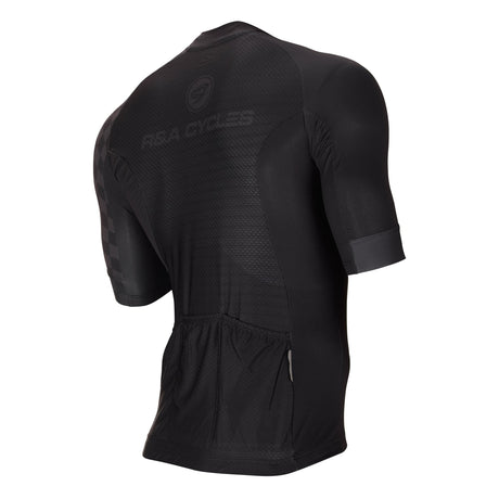 R&A Cycles Night Rider Short Sleeve Jersey Mens Black