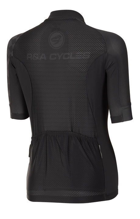 R&A Cycles Night Rider Short Sleeve Jersey Womens Black