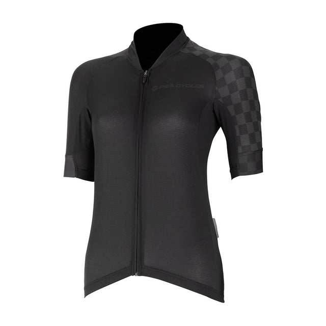 R&A Cycles Night Rider Short Sleeve Jersey Womens Black