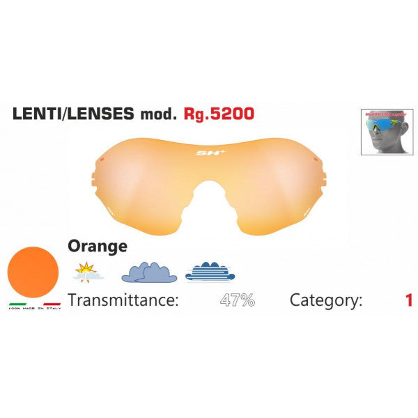 SH+ Sunglasses RG 5200 Replacement Lens - Orange