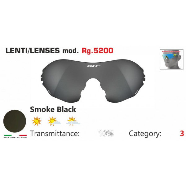 SH+ Sunglasses RG 5200 Replacement Lens - Smoke