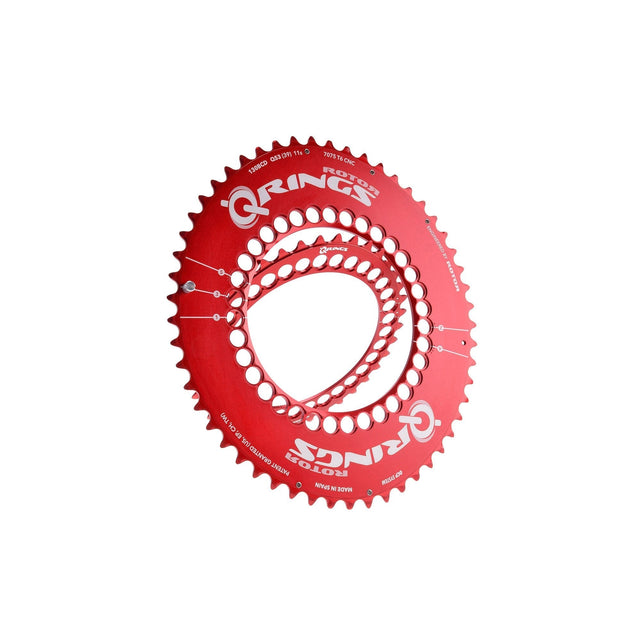 Rotor Q - Ring Aero Red Outer Chainring 110bcd