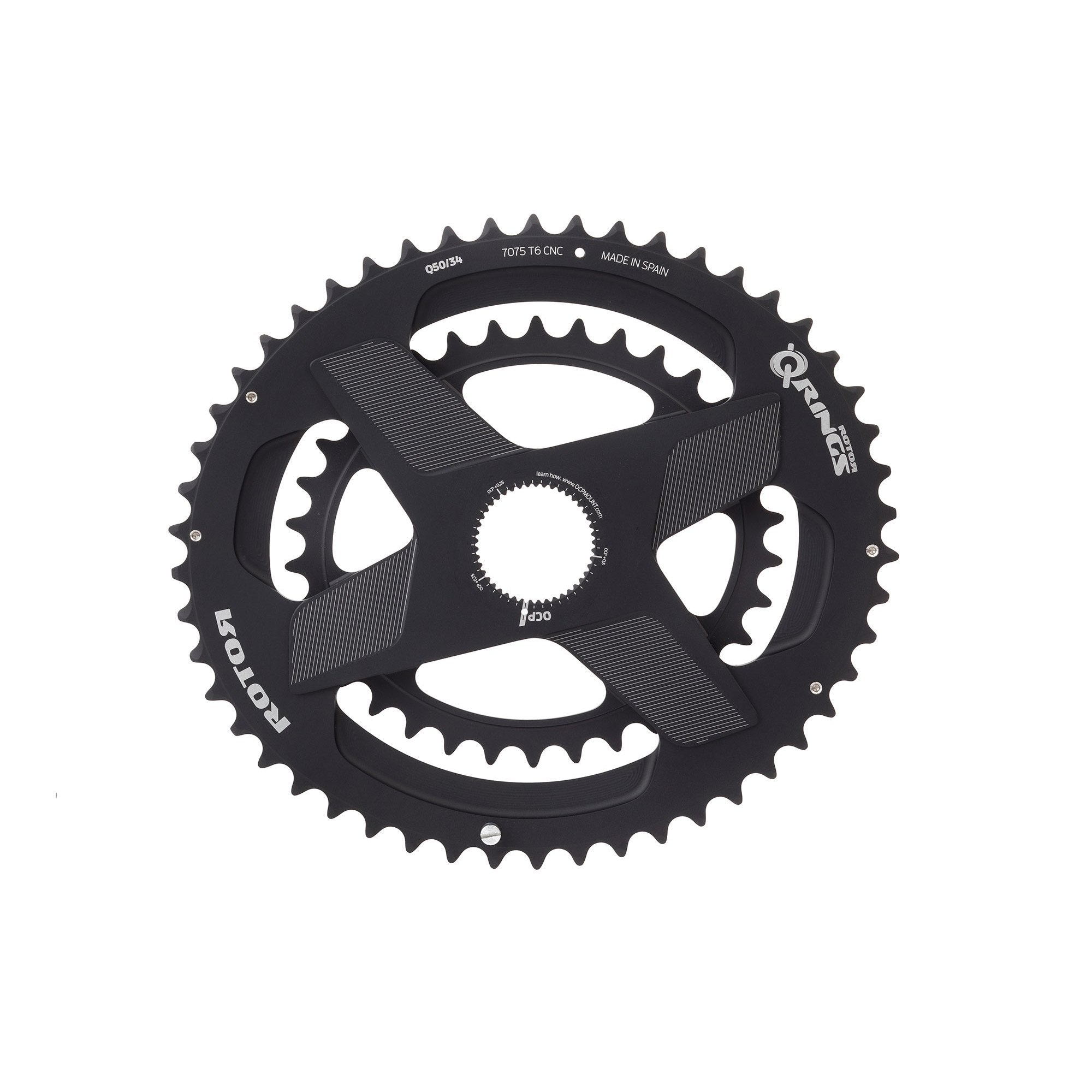パーツ ROTOR ROUND SPIDERING 53-39T Rotor Round Spidering 1x Direct Mount Chainrings | RA Cycles