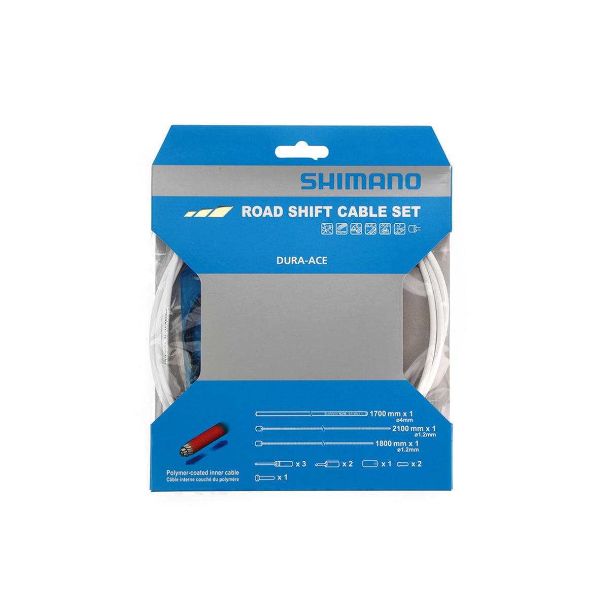Shimano Dura - Ace 9000 Polymer Coated Road Shift Cable Set White