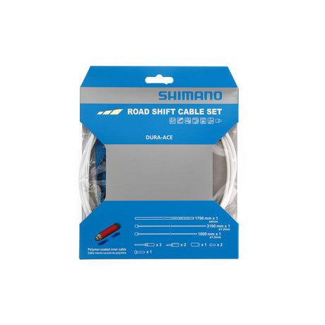 Shimano Dura - Ace 9000 Polymer Coated Road Shift Cable Set White