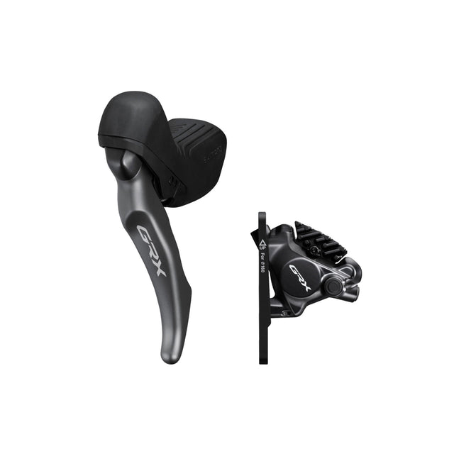 Shimano GRX RX820/RX820 Left Dropper Compatible Brake Lever and Front Brake Set Black