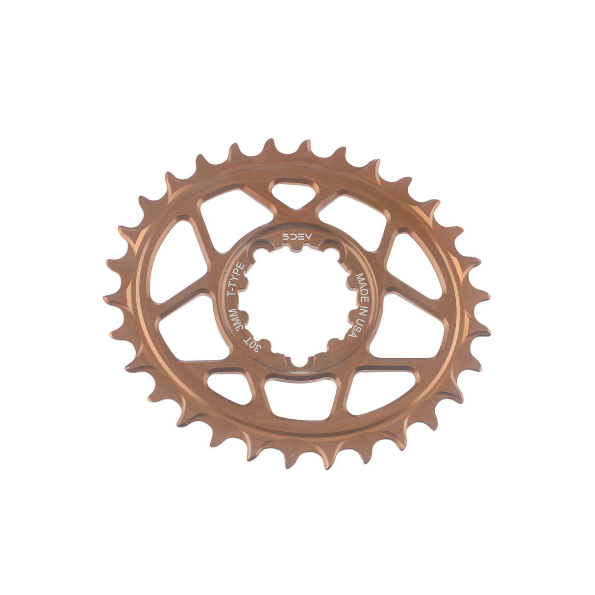 T - Type Aluminum Chainrings Black