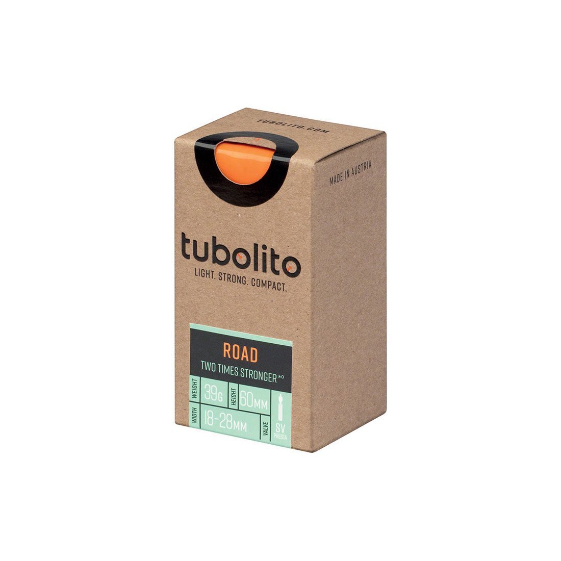 Tubolito Tubo Road Tube - 700c, 60mm Presta Valve Orange