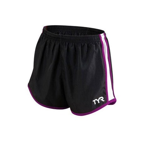 TYR Competitor Run Short - Womens Black / Purple