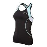 TYR Competitor Tank Black / Light Blue