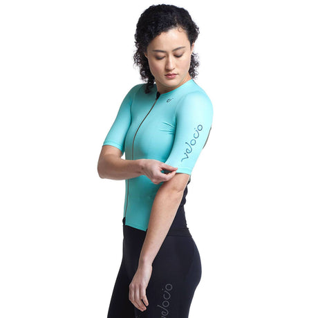 Velocio Concept Short Sleeve Jersey Celeste / Dark Olive