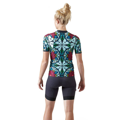 Velocio Stained Glass ES Short Sleeve Jersey Stained Glass Beet