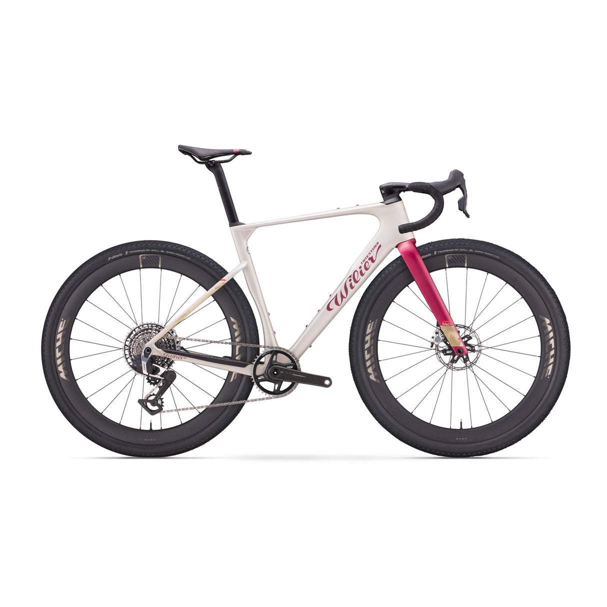Wilier Rave SLR ID2 GRX Di2 Bike w/Alloy Bar and Alloy Wheels Byte Cream Matte