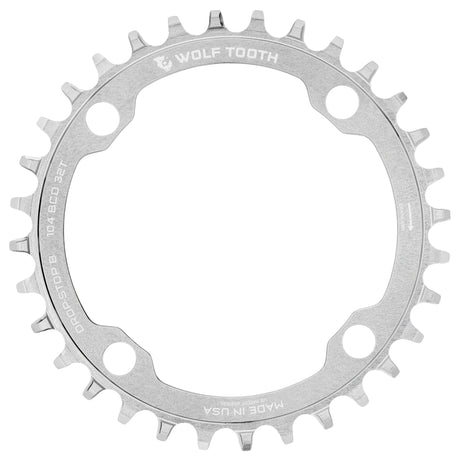 Wolf Tooth 104 BCD Chainrings - Raw Silver Raw Silver