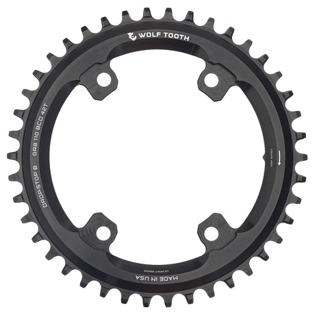 Wolf Tooth 110 BCD Asymmetric 4 - Bolt Chainrings for Shimano Cranks Drop - Stop B