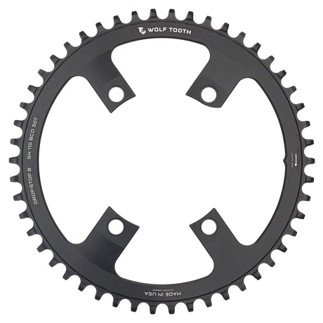 Wolf Tooth 110 BCD Asymmetric 4 - Bolt Chainrings for Shimano Cranks Drop - Stop B