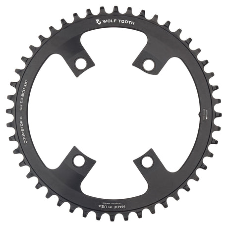 Wolf Tooth 110 BCD Asymmetric 4 - Bolt Chainrings for Shimano Cranks Drop - Stop B