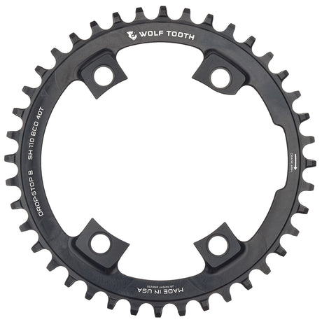 Wolf Tooth 110 BCD Asymmetric 4 - Bolt Chainrings for Shimano Cranks Drop - Stop B