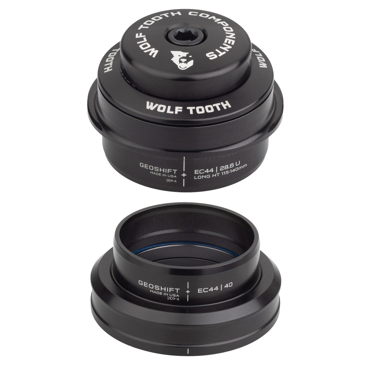 Wolf Tooth 2 Degree GeoShift Performance Angle Headset EC44/28.6 Upper, EC44/40 Lower