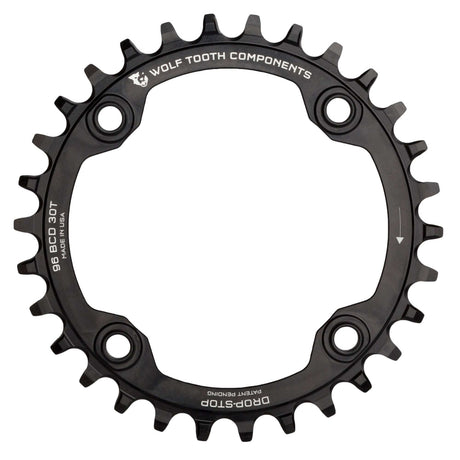Wolf Tooth 96 mm Symmetrical BCD Chainrings for Shimano Compact Triple Drop - Stop A