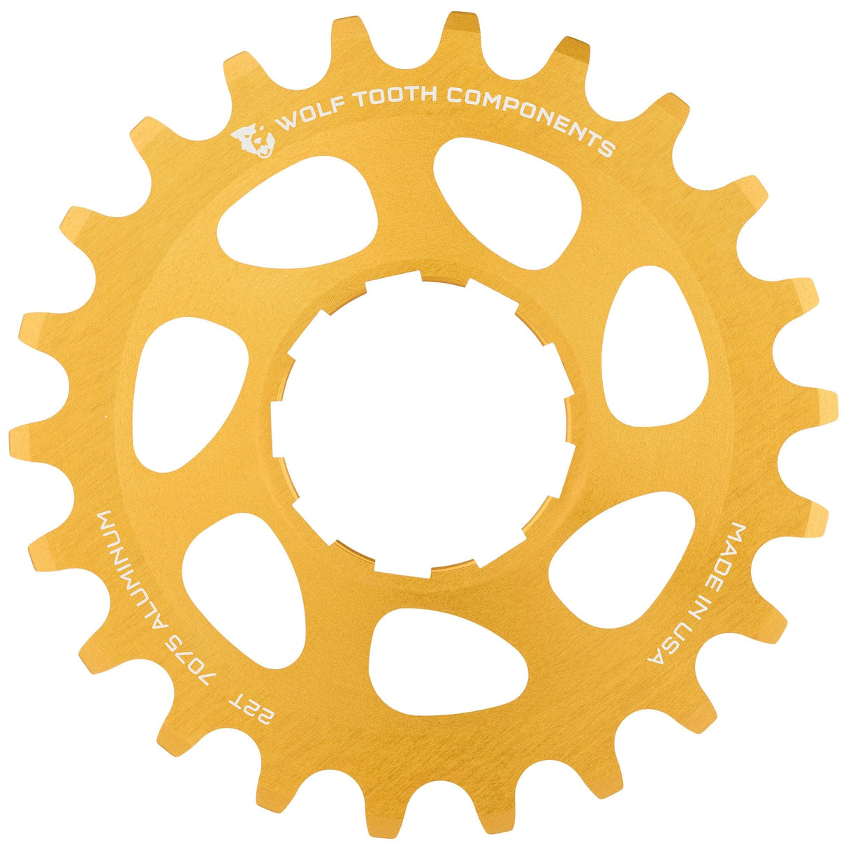 Wolf Tooth Aluminum Single Speed Cog Gold