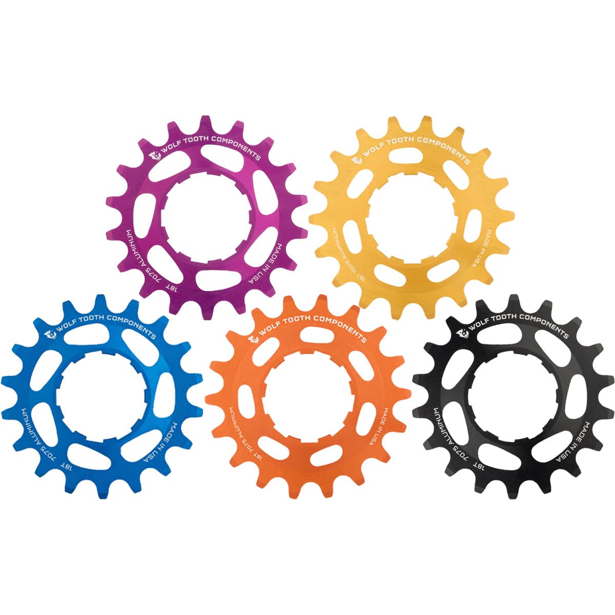 Wolf Tooth Aluminum Single Speed Cog Orange