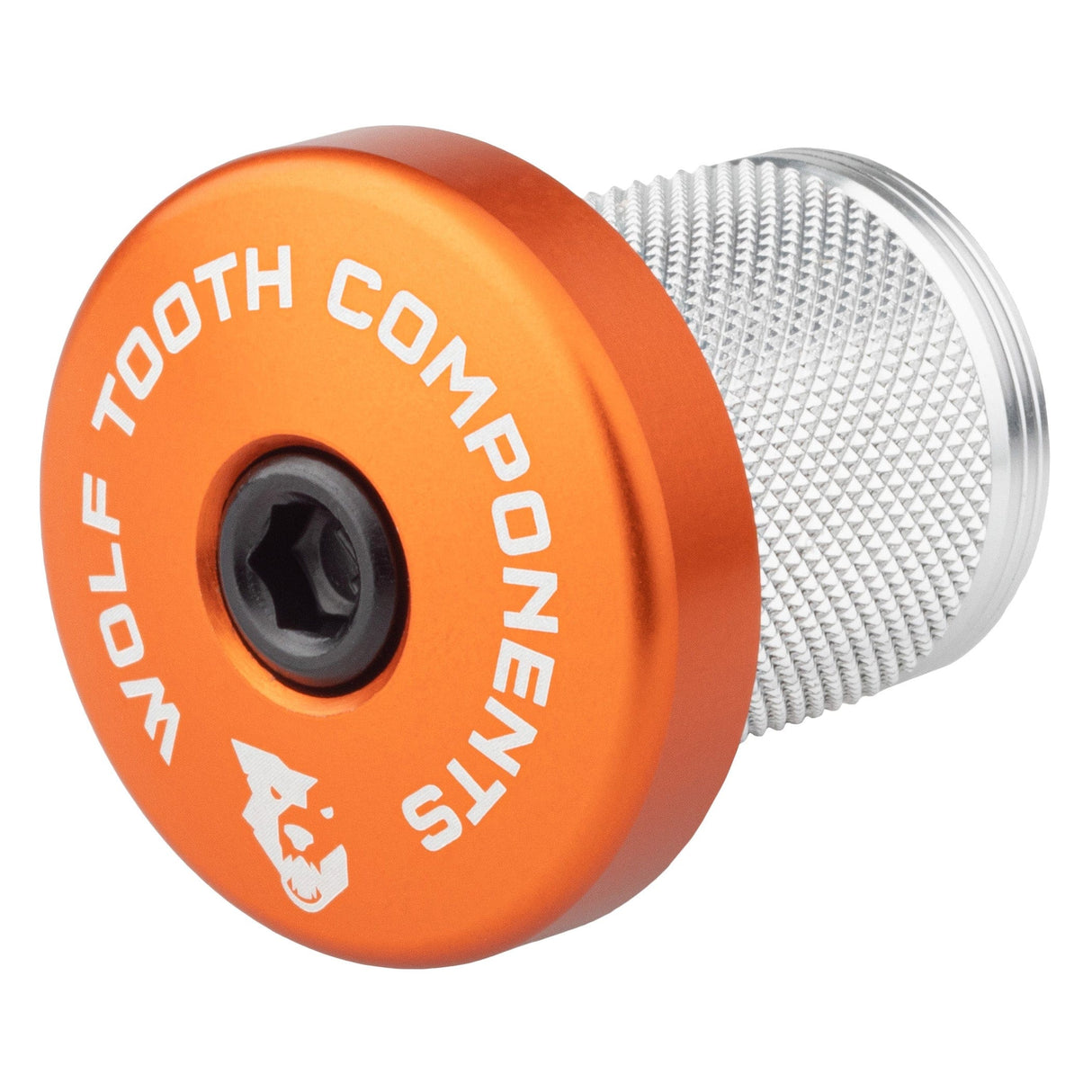 Wolf Tooth Compression Plug with Integrated Spacer Stem Cap Orange
