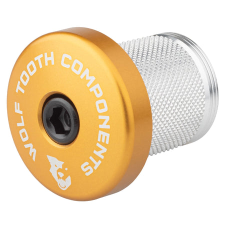 Wolf Tooth Compression Plug with Integrated Spacer Stem Cap Gold