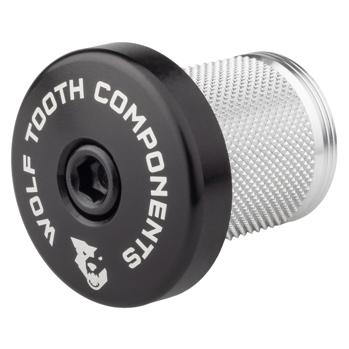 Wolf Tooth Compression Plug with Integrated Spacer Stem Cap Black