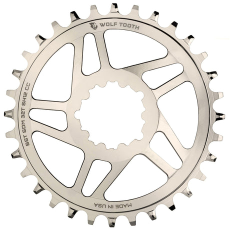 Wolf Tooth Direct Mount Chainrings for Cane Creek and SRAM Cranks for Shimano 12spd Hyperglide+ Chain Nickel