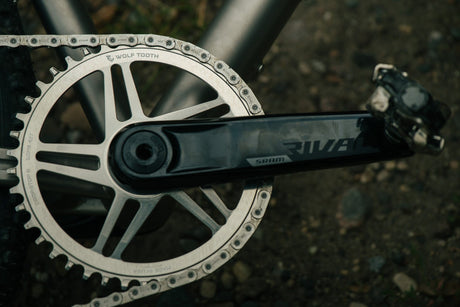 Wolf Tooth Direct Mount Chainrings for SRAM 8 - Bolt Gravel / Road Cranks - Raw Silver Drop - Stop B
