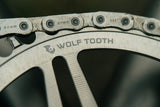 Wolf Tooth Direct Mount Chainrings for SRAM 8 - Bolt Gravel / Road Cranks - Raw Silver Drop - Stop B