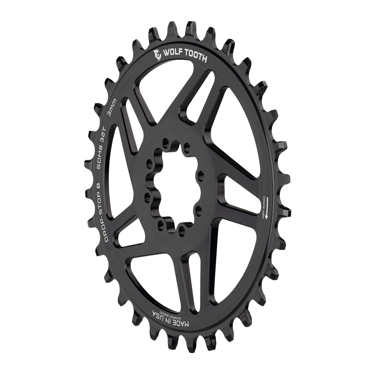 Wolf Tooth Direct Mount Chainrings for SRAM 8 - Bolt Mountain Cranks Drop - Stop B